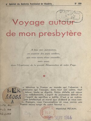 cover image of Voyage autour de mon presbytère